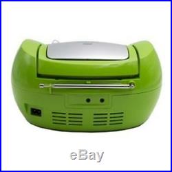Lauson Cd-Player Boombox Stereo Portable Radio USB MP3 Headphone Jack Green NEW