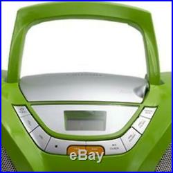 Lauson Cd-Player Boombox Stereo Portable Radio USB MP3 Headphone Jack Green NEW