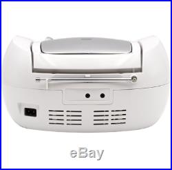 Lauson Cd-Player Boombox Stereo Portable Radio Usb & MP3 Headphone Jack White