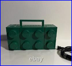 Lego CD Player Green Brick Stereo Boom Box AM/FM Radio ULTRA RARE COLOR Withcord