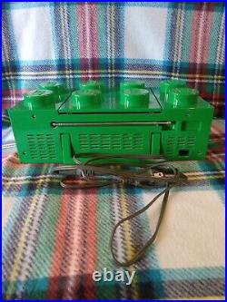 Lego CD Player Green Brick Stereo Boom Box AM/FM Radio ULTRA RARE COLOR Withcord