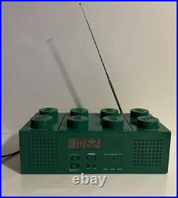 Lego CD Player Green Brick Stereo Boom Box AM/FM Radio ULTRA RARE COLOR Withcord