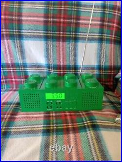 Lego CD Player Green Brick Stereo Boom Box AM/FM Radio ULTRA RARE COLOR Withcord