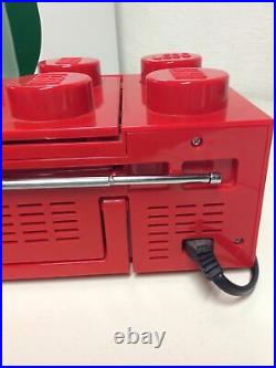 Lego Red Brick AM FM Radio CD Player Portable Boombox 12 1/2x 6 1/4x 4 1/2