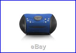 Lenco SCD-24 Blue & Black Portable Stereo FM Radio Top Loading CD Player Boombox