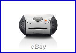 Lenco SCD-24 Portable Stereo Boombox with Programmable CD Player & FM Radio &