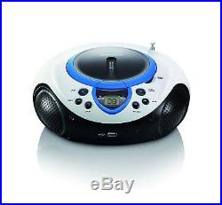 Lenco SCD-37 Portable Stereo FM Radio, CD & MP3 Player Boombox With USB Blue
