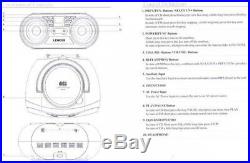 Lenoxx Black Portable Boombox CD CD-R CD-RW Player Speaker FM Radio Aux In 3.5mm