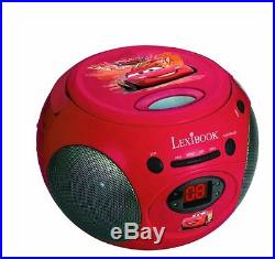 Lexibook Disney CARS Tragbarer CD-Player Radio AUX Musik Boombox Player Musik CD