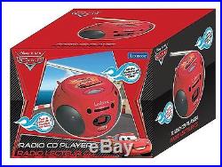 Lexibook Disney CARS Tragbarer CD-Player Radio AUX Musik Boombox Player Musik CD