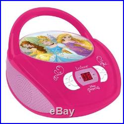 Lexibook RCD108DP Disney Princess New Boombox FM Radio CD Player Top-Loader