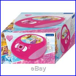 Lexibook RCD108DP Disney Princess New Boombox FM Radio CD Player Top-Loader