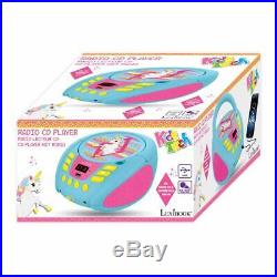 Lexibook RCD108UNI Unicorn Boombox Portable Radio CD Player Original /Brand New