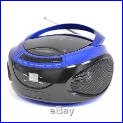 Lloytron N8203 Portable Stereo CD Player With AM/FM Radio LED Display Blue New