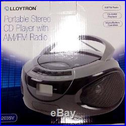 Lloytron N8203SV Portable Stereo CD Player With AM/FM Radio