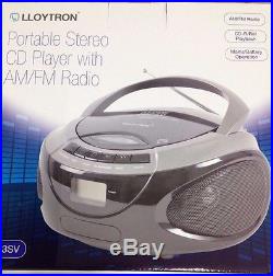 Lloytron N8203SV Portable Stereo CD Player With AM/FM Radio