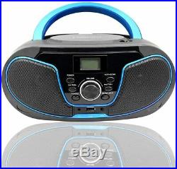 Lonpoo Stereo Cd Boombox Portable Bluetooth Digital Tuner Fm Radio Cd Player Wit