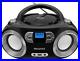 MEGATEK Portable Stereo CD Player Boombox with FM Radio, Bluetooth, USB, Aux-In