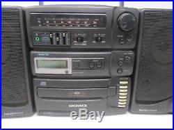 Magnavox AZ-9855 Portable Mini Boombox System with CD and Cassette Player