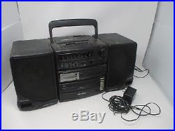 Magnavox AZ-9855 Portable Mini Boombox System with CD and Cassette Player