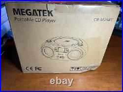 Megatek CB-M25BT Portable CD Player Boombox With FM Stereo Radio, Bluetooth And