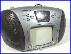 Memorex 5 Black & White TV AM/FM Stereo Radio CD Player Portable Boombox #333