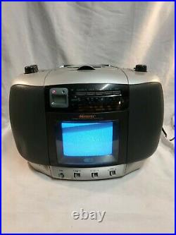 Memorex Black & White TV AM/FM Stereo Radio CD Player Portable Boombox MPT3450