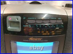 Memorex Black & White TV AM/FM Stereo Radio CD Player Portable Boombox MPT3450