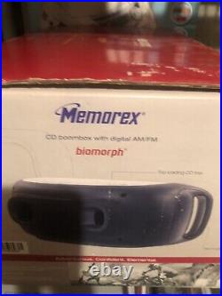 Memorex CD Boombox With Digital AM/FM Stereo Speakers. Sport Grip Handles