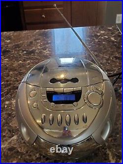 Memorex MP3230CHR Chrome CD Radio Cassette Boombox (Rare Model Only One On Ebay)