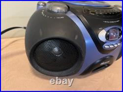 Memorex MP3838MBL Portable Boombox CD Player AM/FM RadioTested/Works