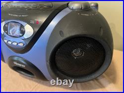 Memorex MP3838MBL Portable Boombox CD Player AM/FM RadioTested/Works