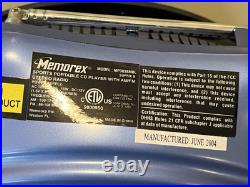 Memorex MP3838MBL Portable Boombox CD Player AM/FM RadioTested/Works