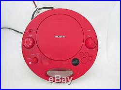 Mod retro SONY boom box space age red CD player AM/FM radio portable