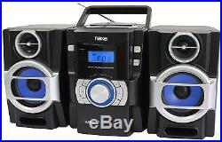 NAXA BOOMBOX PORTABLE MP3/CD PLAYER with PLL FM RADIO USB INPUT REMOTE CONTROL
