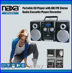 NAXA Electronics NPB-426 Portable CD Player with AM/FM Stereo Radio, Cassette P