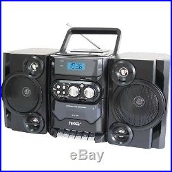 NAXA NPB428 Portable CD-MP3 Player with AM-FM Radio Detachable Speakers Remote