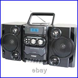 NAXA NPB428 Portable CD Player Boombox AM/FM Radio USB & Aux-Inputs 110V/220V