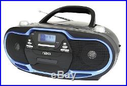 NAXA Portable MP3/CD Player AM/FM Stereo Radio & USB Input Black/Blue
