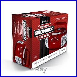 New Genuine Groov-e Retro Boombox Portable CD Cassette And Radio Player Red