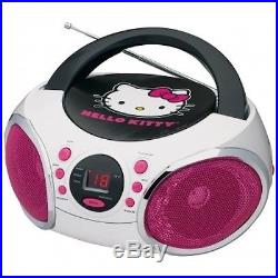 NEW HELLO KITTY KT2026MBY PORTABLE STEREO CD PLAYER with AM/FM RADIO BOOMBOX