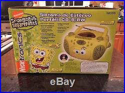 NEW IN BOX Spongebob Boombox Portable Radio/CD/Cassette/ Player Model No. SB288