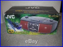 New Jvc Rc-st2bk Portable CD Radio Cassette Player Am/fm Stereo System Boombox