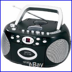 NEW Jensen Cd540 Blk Portable Cd Player Boombox With Am/fm Radio
