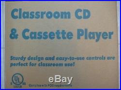 NEW Lakeshore Classroom Portable CD & Cassette Player Item # EE493