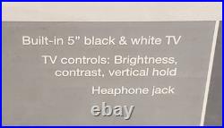 NEW Memorex Black & White TV AM/FM Stereo Radio CD Player Boombox MPT3470 RARE