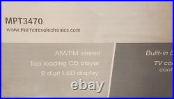 NEW Memorex Black & White TV AM/FM Stereo Radio CD Player Boombox MPT3470 RARE