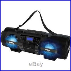 NEW NAXA NPB-262 MP3/CD Bass Reflex Boombox & PA System with Bluetooth Radio/CD