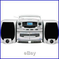 NEW Portable MP3/CD Player With Cassette Recorder, AM/FM Radio & USB Input Micro