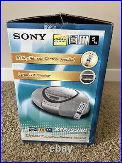 NEW! SONY CFD-S350 Portable AM/FM RADIO & CD Player Cassette & Recorder Remote